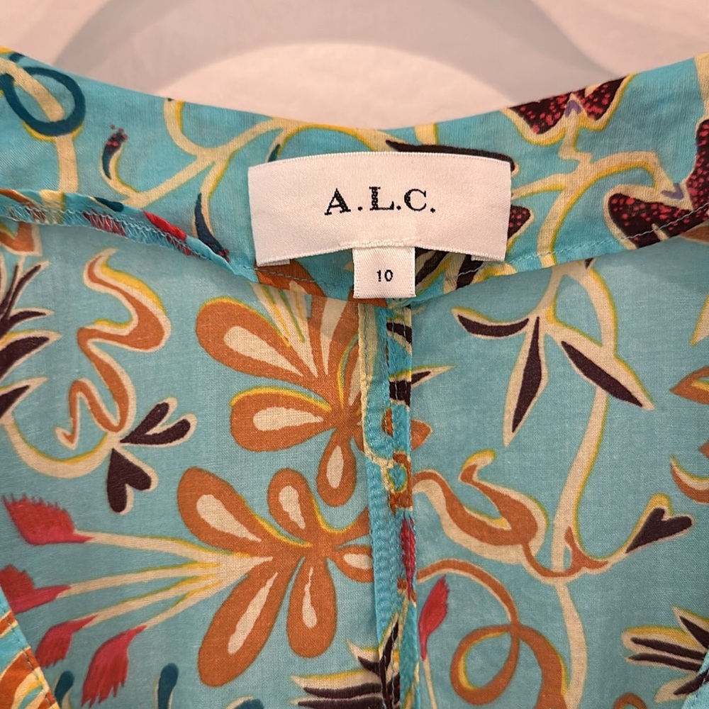 A L C cotton midi dress with pockets. 10 - Picture 2 of 5